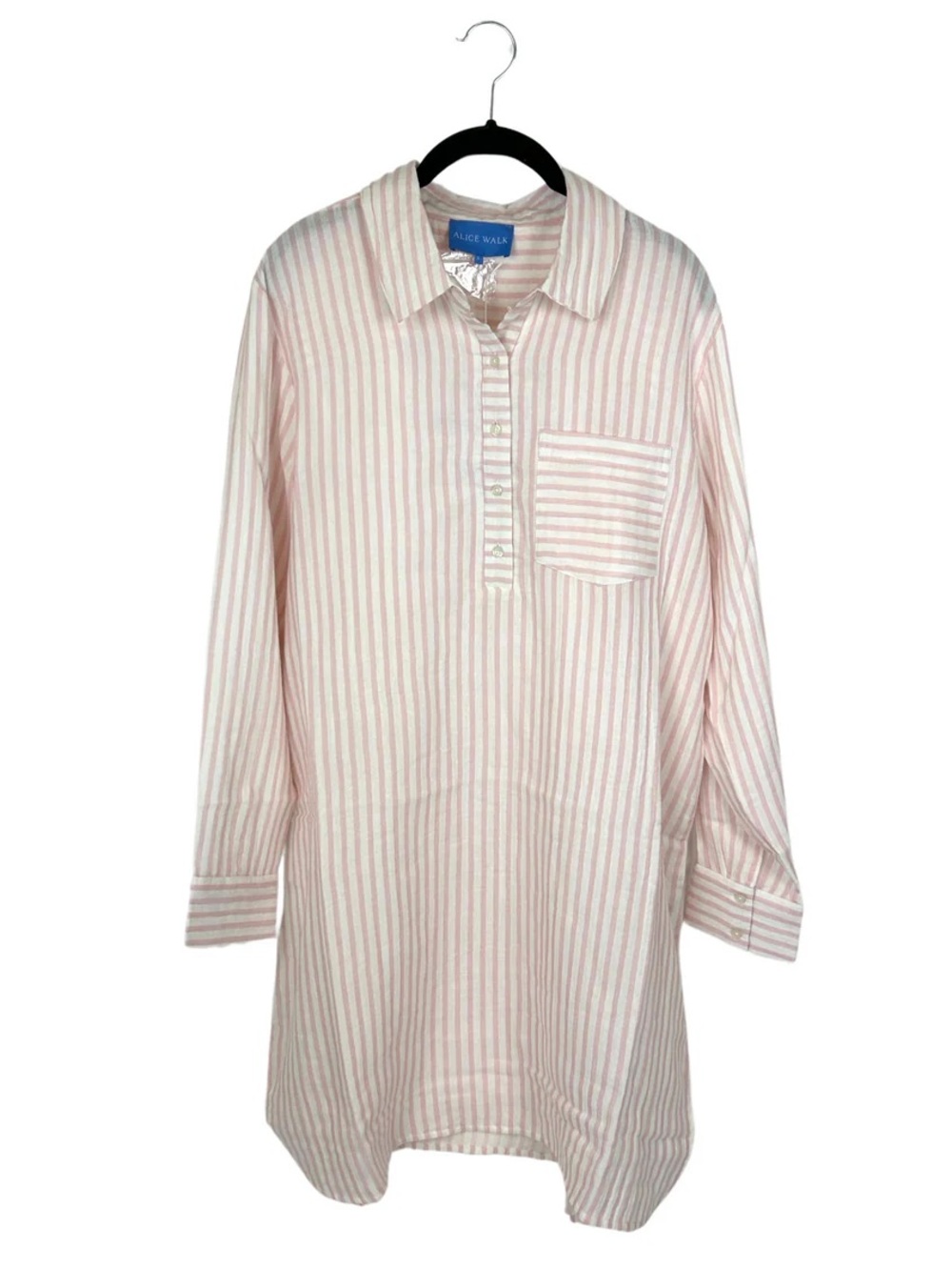 Alice Walk Pink Stripe Tunic Shirt Dress NWT